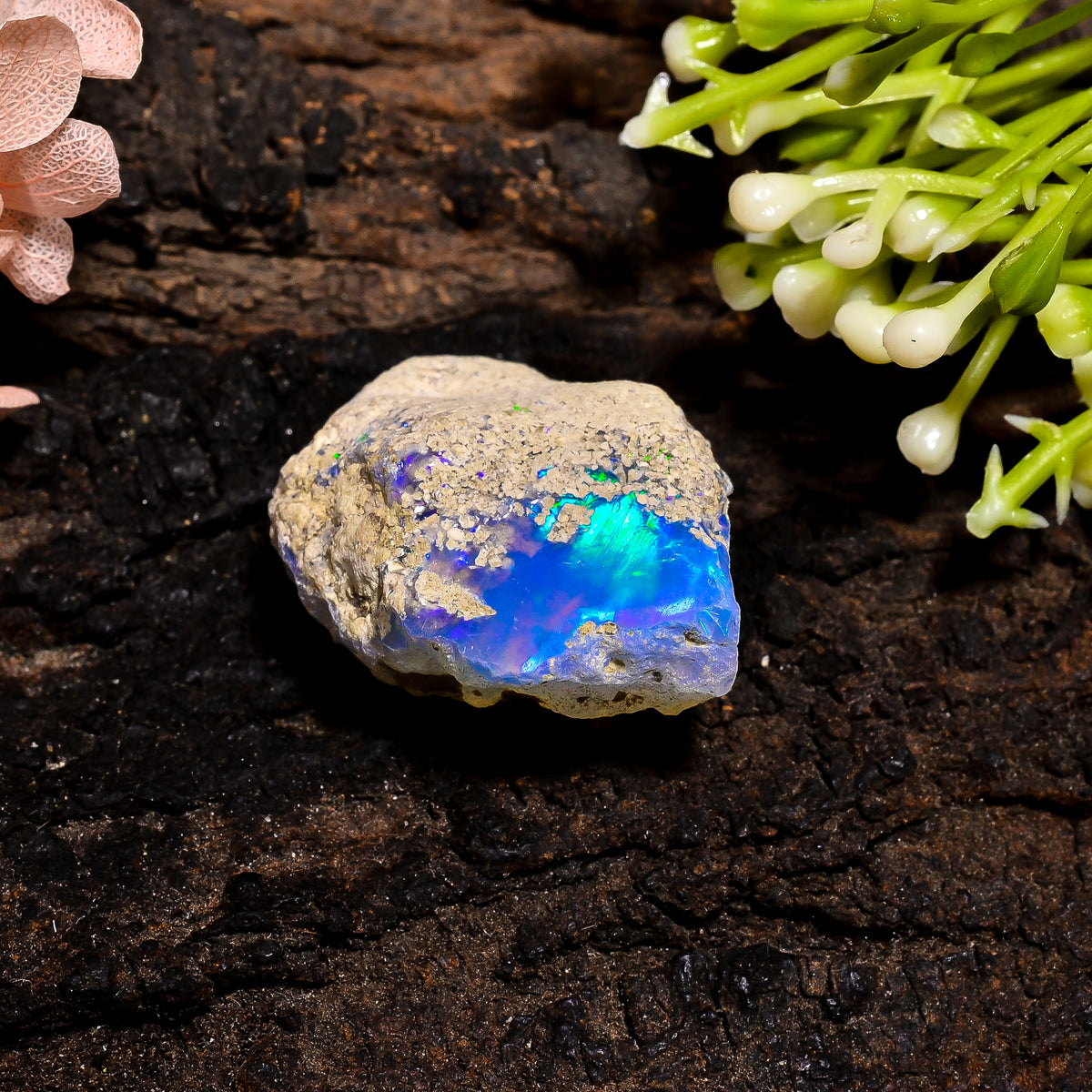 Fabulous Top Grade Quality 100% Natural Welo Fire Ethiopian Opal Fancy Rough Loose Gemstone For Making Jewelry 28X20X14 MM 31 Cts. KR13-10 Sunkarton