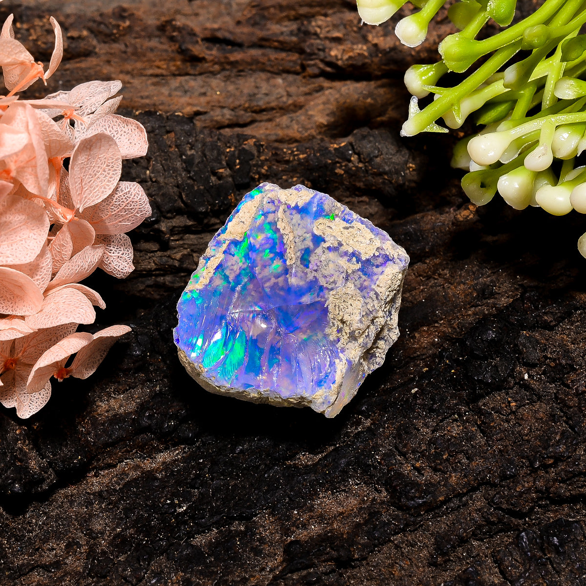 Fantastic Top Grade Quality 100% Natural Welo Fire Ethiopian Opal Rough Loose Gemstone For Making Jewelry 24X24X14 MM 28.5 Cts. KR13-11 Sunkarton