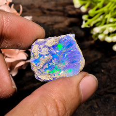 Fantastic Top Grade Quality 100% Natural Welo Fire Ethiopian Opal Rough Loose Gemstone For Making Jewelry 24X24X14 MM 28.5 Cts. KR13-11 Sunkarton