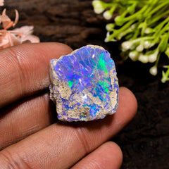 Fantastic Top Grade Quality 100% Natural Welo Fire Ethiopian Opal Rough Loose Gemstone For Making Jewelry 24X24X14 MM 28.5 Cts. KR13-11 Sunkarton