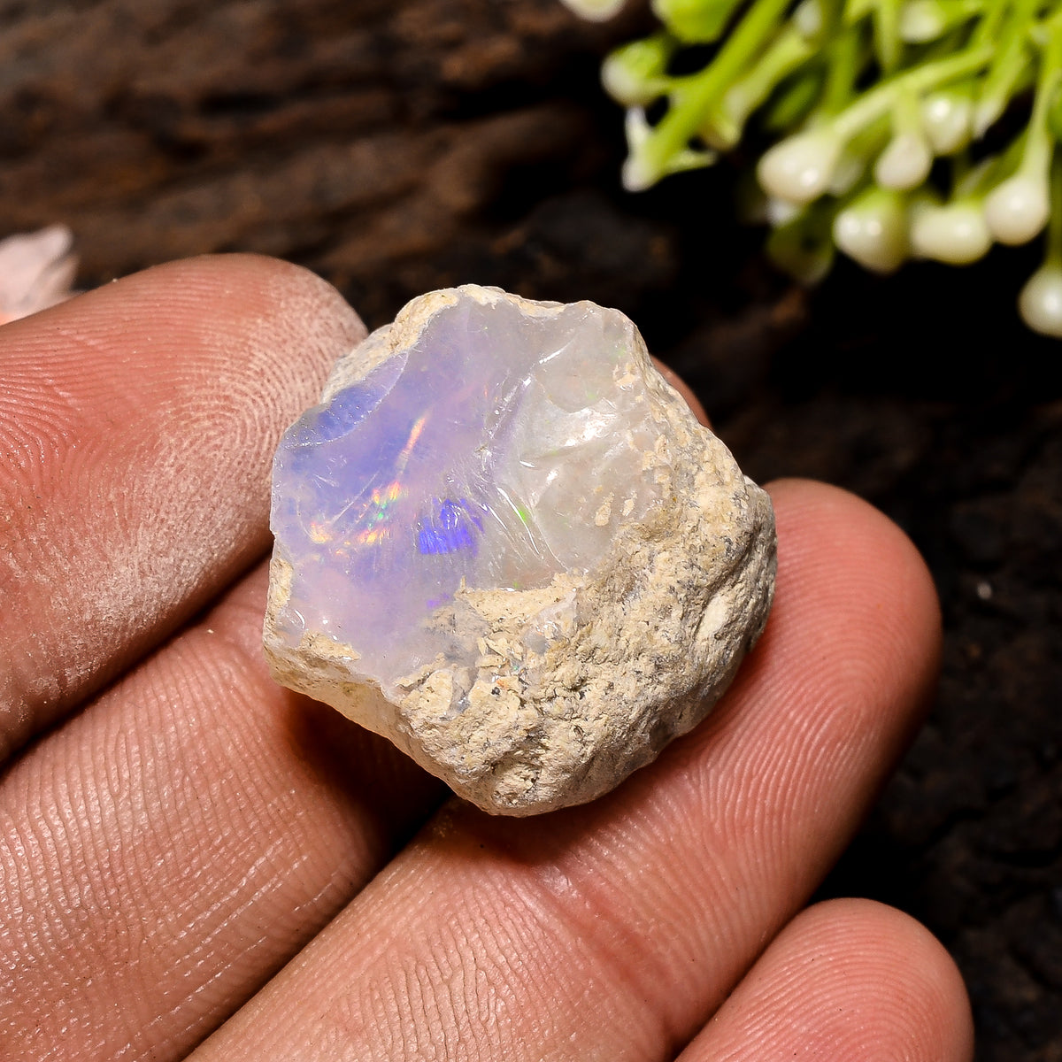 Gorgeous Top Grade Quality 100% Natural Welo Fire Ethiopian Opal Fancy Rough Loose Gemstone For Making Jewelry 23X19X13 MM 24.5 Cts. KR13-12 Sunkarton