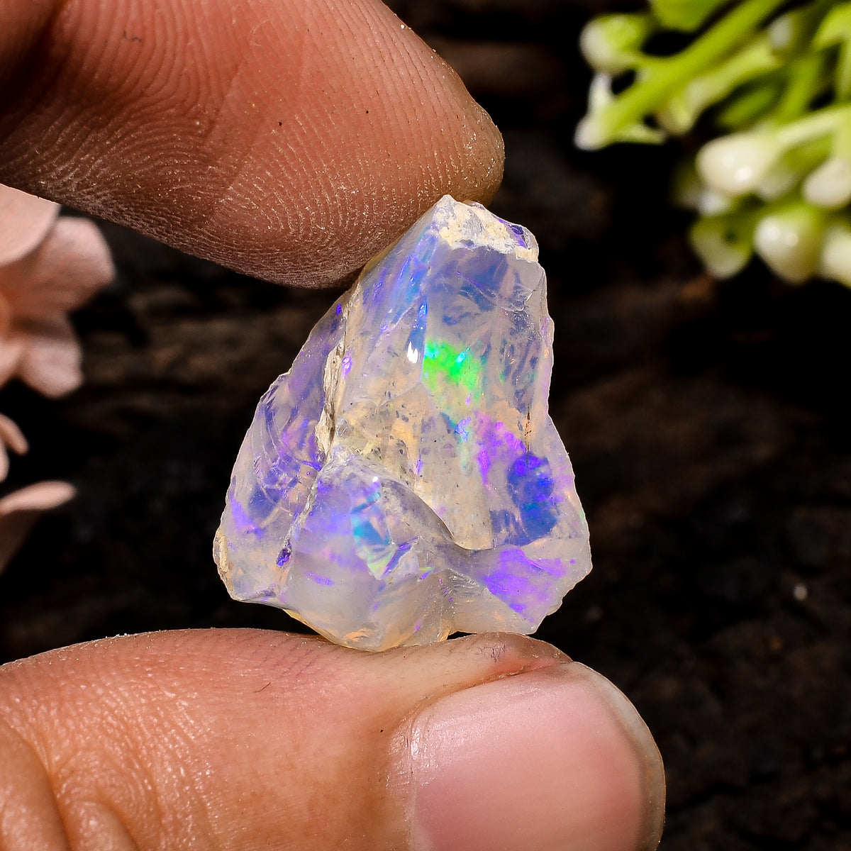 Immaculate Top Grade Quality 100% Natural Welo Fire Ethiopian Opal Fancy Rough Loose Gemstone For Making Jewelry 18X15X9 MM 11 Cts. KR13-13 Sunkarton
