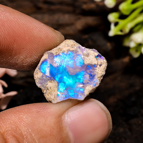 Incredible Top Grade Quality 100% Natural Welo Fire Ethiopian Opal Fancy Rough Loose Gemstone For Making Jewelry 16X15X11 MM 11 Cts. KR13-14 Sunkarton