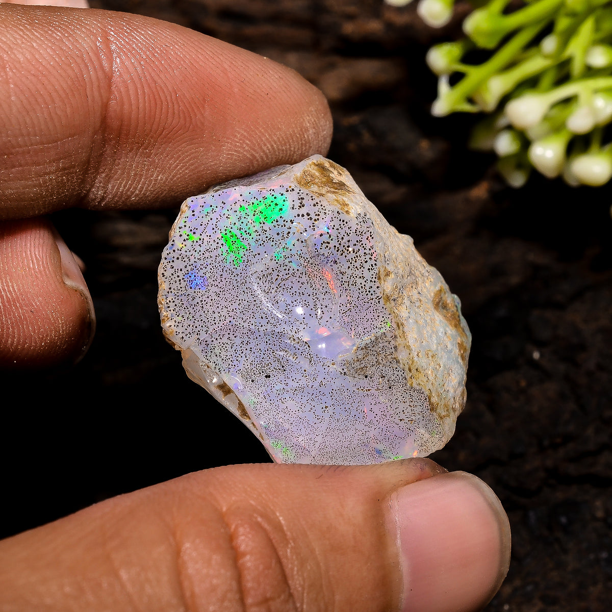 Marvellous Top Grade Quality 100% Natural Welo Fire Ethiopian Opal Fancy Rough Loose Gemstone For Making Jewelry 28X26X15 MM 43 Cts. KR13-15 Sunkarton