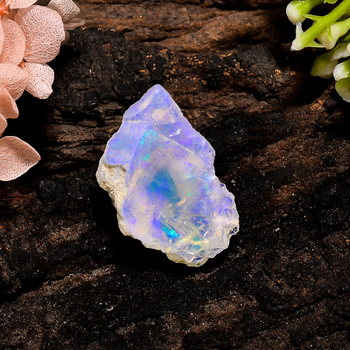 Mind Blowing Top Grade Quality 100% Natural Welo Fire Ethiopian Opal Rough Loose Gemstone For Making Jewelry 24X17X12 MM 19.5 Cts. KR13-16 Sunkarton