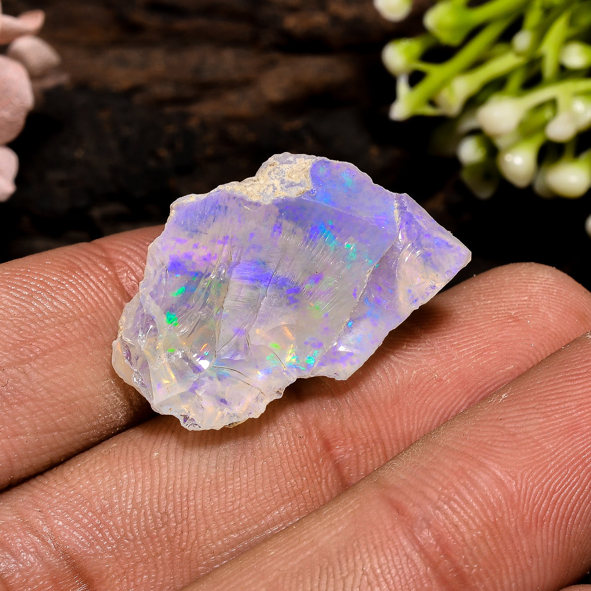 Mind Blowing Top Grade Quality 100% Natural Welo Fire Ethiopian Opal Rough Loose Gemstone For Making Jewelry 24X17X12 MM 19.5 Cts. KR13-16 Sunkarton