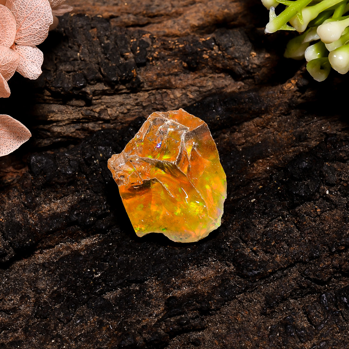 Outstanding Top Grade Quality 100% Natural Welo Fire Ethiopian Opal Rough Loose Gemstone For Making Jewelry 21X16X14 MM 17.5 Cts. KR13-17 Sunkarton