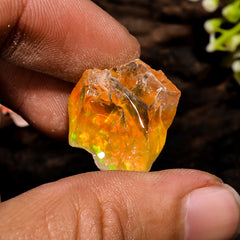 Outstanding Top Grade Quality 100% Natural Welo Fire Ethiopian Opal Rough Loose Gemstone For Making Jewelry 21X16X14 MM 17.5 Cts. KR13-17 Sunkarton