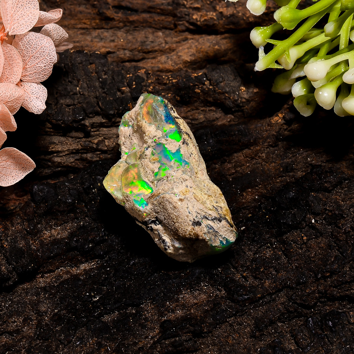 Splendid Top Grade Quality 100% Natural Welo Fire Ethiopian Opal Fancy Rough Loose Gemstone For Making Jewelry 30X17X13 MM 29.5 Cts. KR13-18 Sunkarton