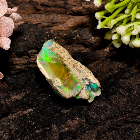 Splendid Top Grade Quality 100% Natural Welo Fire Ethiopian Opal Fancy Rough Loose Gemstone For Making Jewelry 30X17X13 MM 29.5 Cts. KR13-18 Sunkarton
