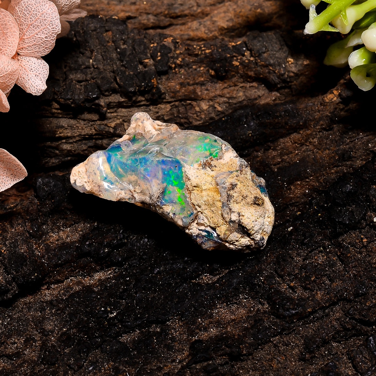 Superb Top Grade Quality 100% Natural Welo Fire Ethiopian Opal Fancy Rough Loose Gemstone For Making Jewelry 27X14X9 MM 16.5 Cts. KR13-19 Sunkarton