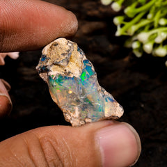 Superb Top Grade Quality 100% Natural Welo Fire Ethiopian Opal Fancy Rough Loose Gemstone For Making Jewelry 27X14X9 MM 16.5 Cts. KR13-19 Sunkarton