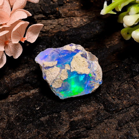Amazing Top Grade Quality 100% Natural Welo Fire Ethiopian Opal Fancy Rough Loose Gemstone For Making Jewelry 21X17X12 MM 16 Cts. KR13-1 Sunkarton