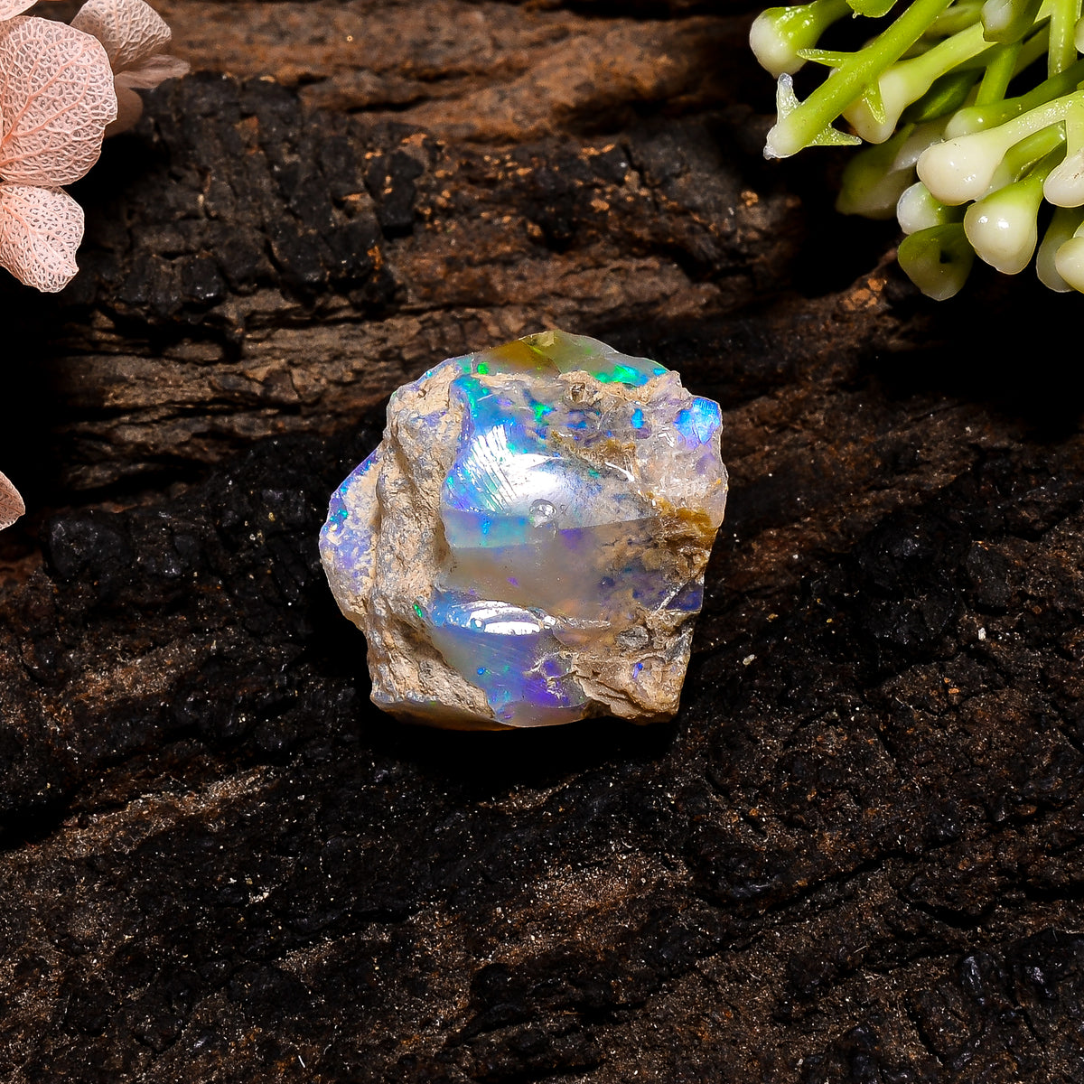 Stunning Top Grade Quality 100% Natural Welo Fire Ethiopian Opal Fancy Rough Loose Gemstone For Making Jewelry 22X18X14 MM 28.5 Cts. KR13-20 Sunkarton