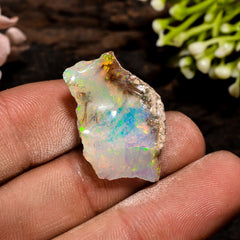 Wonderful Top Grade Quality 100% Natural Welo Fire Ethiopian Opal Fancy Rough Loose Gemstone For Making Jewelry 25X15X8 MM 13.5 Cts. KR13-25 Sunkarton
