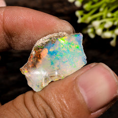 Wonderful Top Grade Quality 100% Natural Welo Fire Ethiopian Opal Fancy Rough Loose Gemstone For Making Jewelry 25X15X8 MM 13.5 Cts. KR13-25 Sunkarton