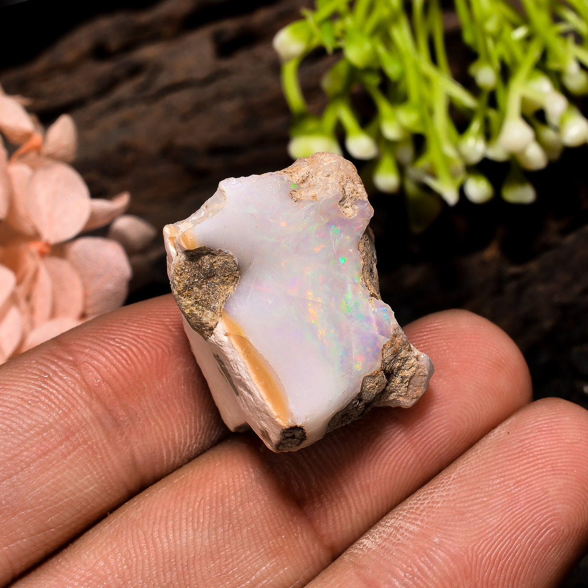 Amazing Top Grade Quality 100% Natural Welo Fire Ethiopian Opal Fancy Rough Loose Gemstone For Making Jewelry 23X17X14 MM 31 Cts. KR13-26 Sunkarton