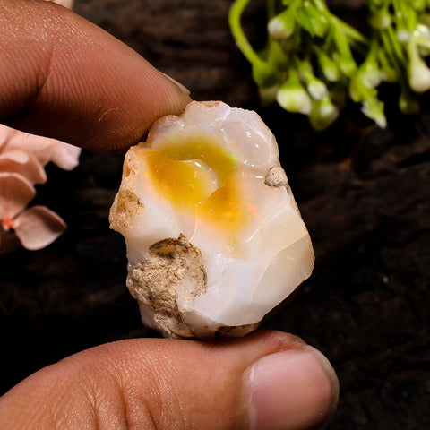 Awesome Top Grade Quality 100% Natural Welo Fire Ethiopian Opal Fancy Rough Loose Gemstone For Making Jewelry 27X20X16 MM 40 Cts. KR13-28 Sunkarton