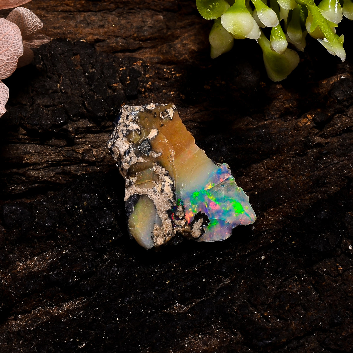 Classic Top Grade Quality 100% Natural Welo Fire Ethiopian Opal Fancy Rough Loose Gemstone For Making Jewelry 22X15X8 MM 12 Cts. KR13-30 Sunkarton