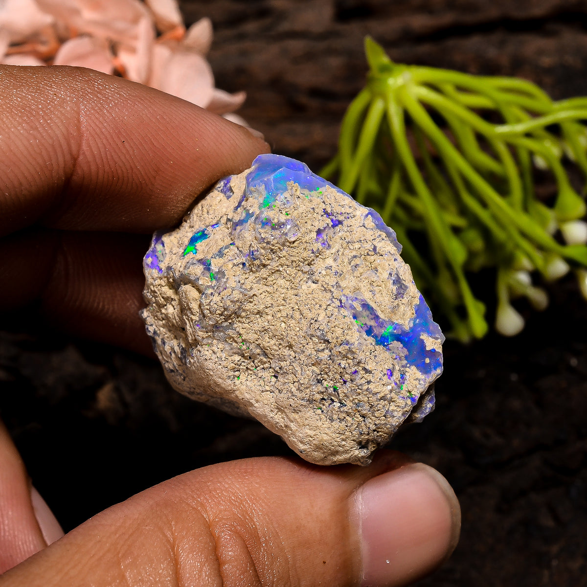 Excellent Top Grade Quality 100% Natural Welo Fire Ethiopian Opal Rough Loose Gemstone For Making Jewelry 30X28X17 MM 50.5 Cts. KR13-32 Sunkarton