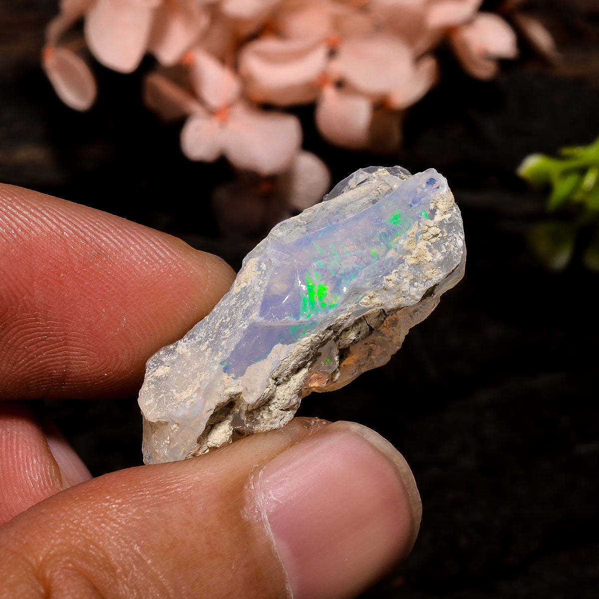 Immaculate Top Grade Quality 100% Natural Welo Fire Ethiopian Opal Fancy Rough Loose Gemstone For Making Jewelry 28X12X11 MM 13 Cts. KR13-38 Sunkarton