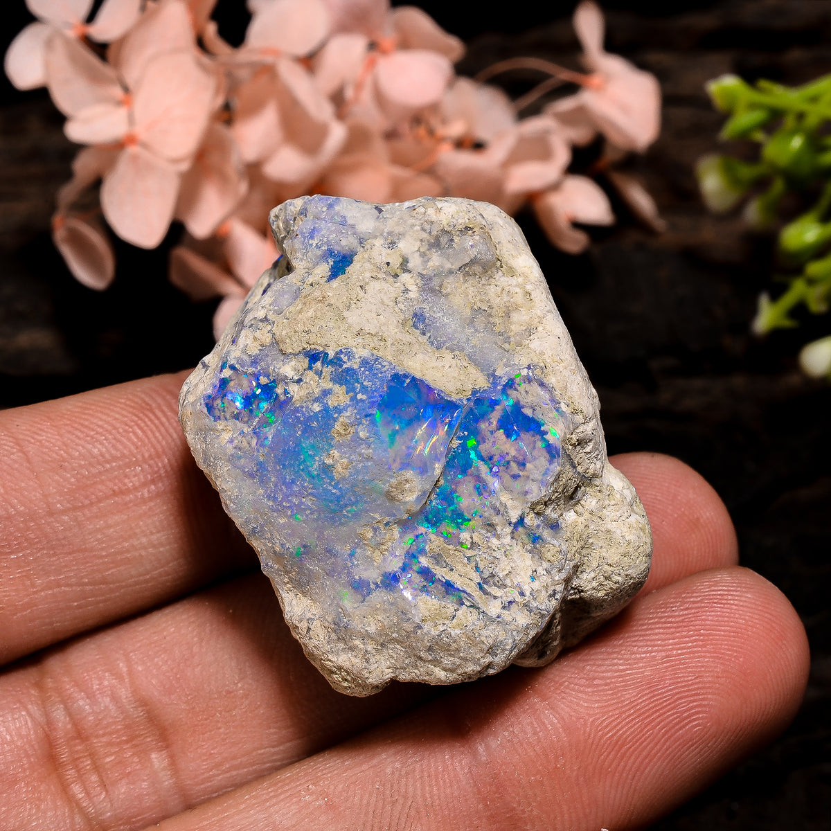 Incredible Top Grade Quality 100% Natural Welo Fire Ethiopian Opal Rough Loose Gemstone For Making Jewelry 35X29X19 MM 78.5 Cts. KR13-39 Sunkarton