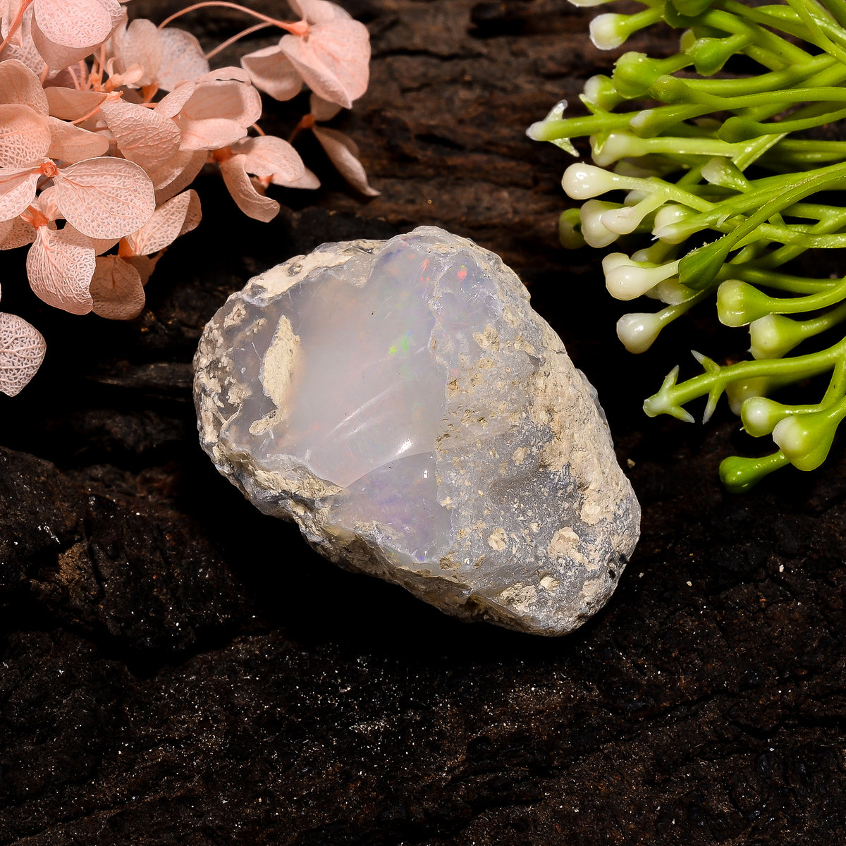 Mind Blowing Top Grade Quality 100% Natural Welo Fire Ethiopian Opal Rough Loose Gemstone For Making Jewelry 40X27X24 MM 90.5 Cts. KR13-41 Sunkarton