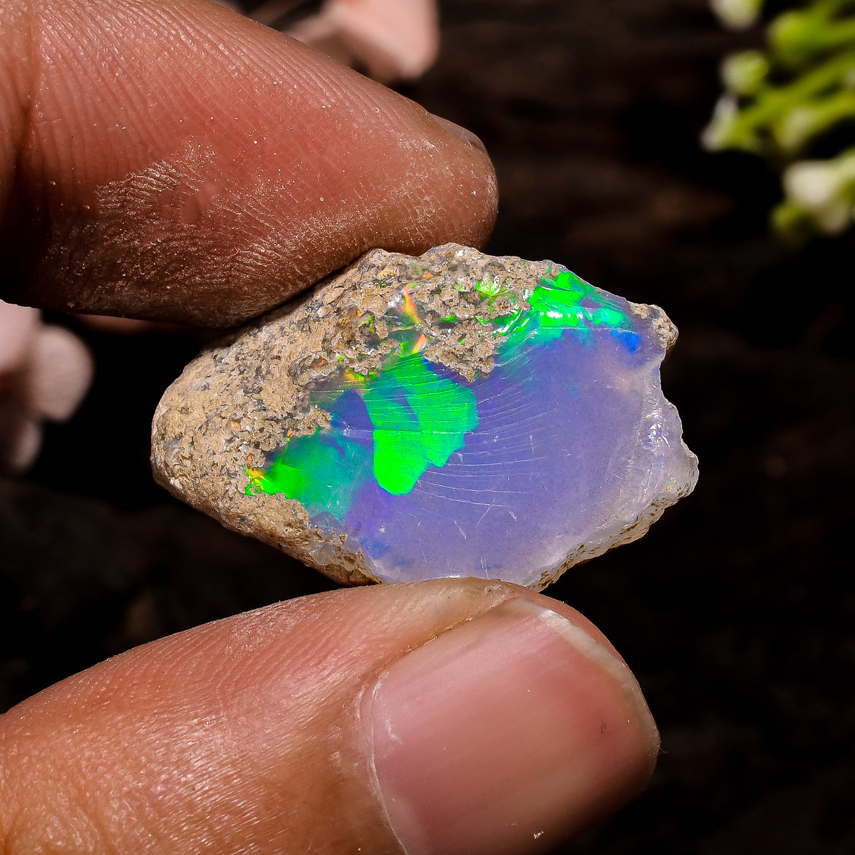 Outstanding Top Grade Quality 100% Natural Welo Fire Ethiopian Opal Rough Loose Gemstone For Making Jewelry 24X15X9 MM 16.5 Cts. KR13-42 Sunkarton
