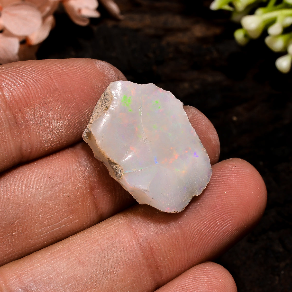 Stunning Top Grade Quality 100% Natural Welo Fire Ethiopian Opal Fancy Rough Loose Gemstone For Making Jewelry 22X15X7 MM 12.5 Cts. KR13-45 Sunkarton
