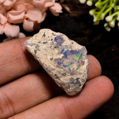 Tempting Top Grade Quality 100% Natural Welo Fire Ethiopian Opal Fancy Rough Loose Gemstone For Making Jewelry 30X20X13 MM 27.5 Cts. KR13-47 Sunkarton