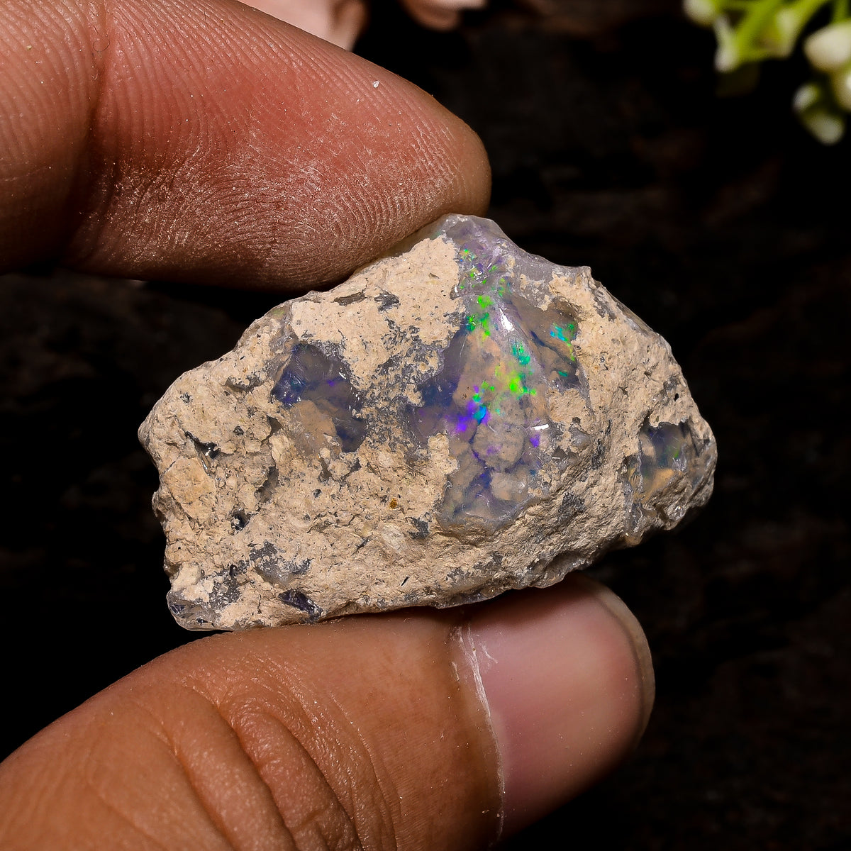 Tempting Top Grade Quality 100% Natural Welo Fire Ethiopian Opal Fancy Rough Loose Gemstone For Making Jewelry 30X20X13 MM 27.5 Cts. KR13-47 Sunkarton