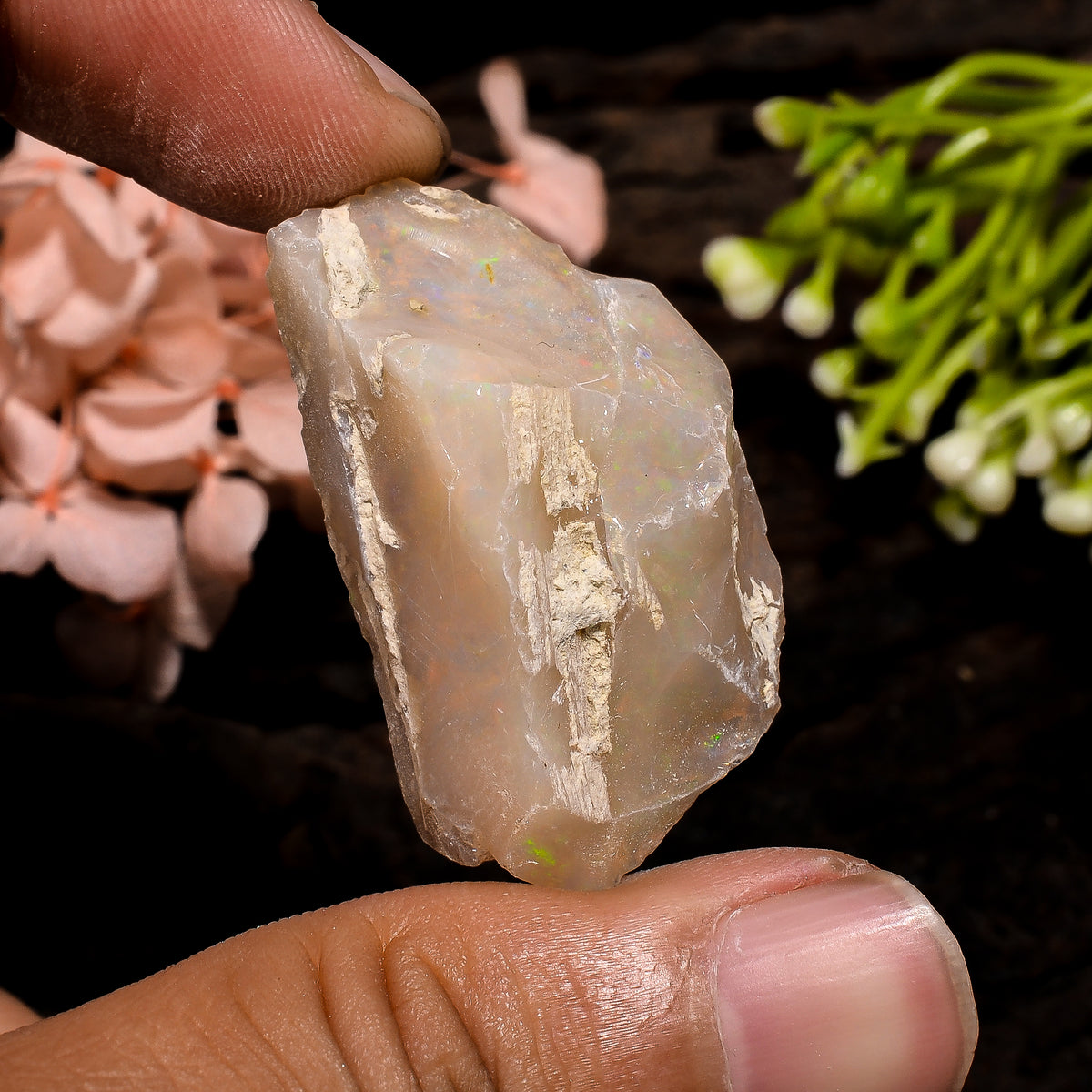 Unique Top Grade Quality 100% Natural Welo Fire Ethiopian Opal Fancy Rough Loose Gemstone For Making Jewelry 37X18X12 MM 39 Cts. KR13-49 Sunkarton