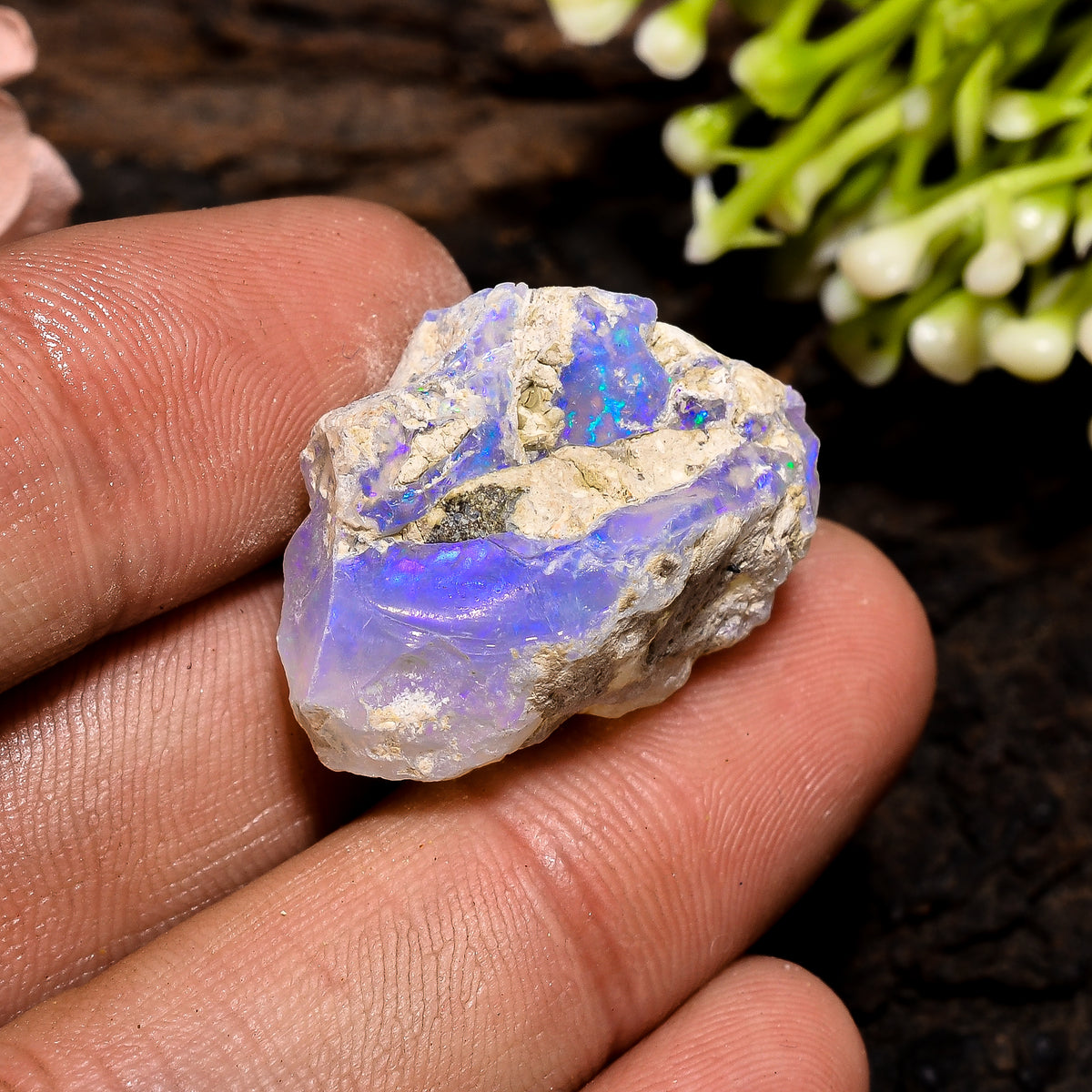 Beautiful Top Grade Quality 100% Natural Welo Fire Ethiopian Opal Fancy Rough Loose Gemstone For Making Jewelry 24X17X13 MM 23.5 Cts. KR13-4 Sunkarton