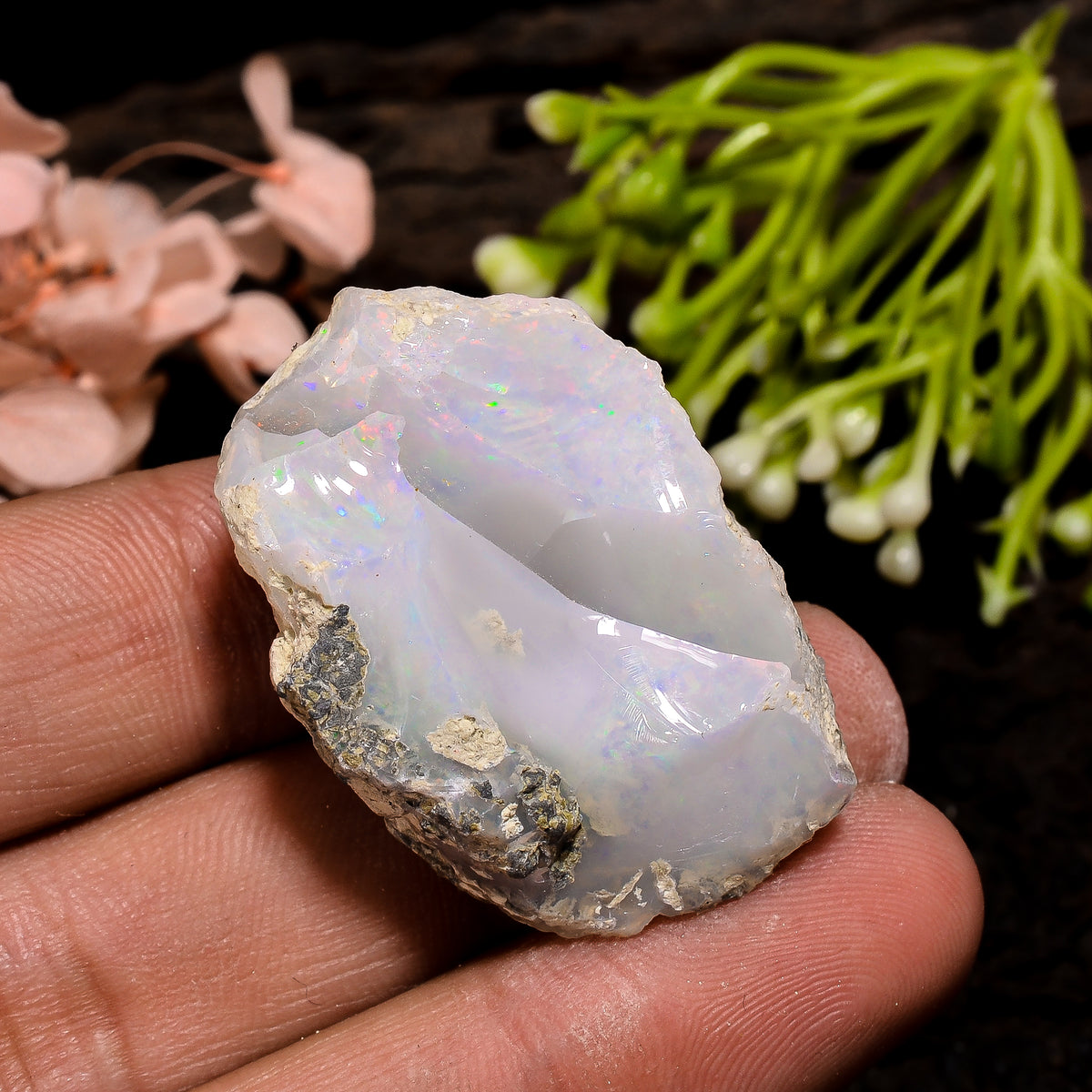 Wonderful Top Grade Quality 100% Natural Welo Fire Ethiopian Opal Fancy Rough Loose Gemstone For Making Jewelry 34X23X16 MM 64 Cts. KR13-50 Sunkarton