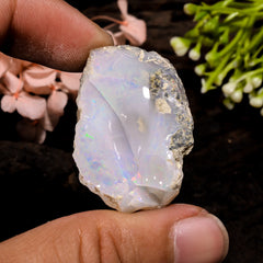 Wonderful Top Grade Quality 100% Natural Welo Fire Ethiopian Opal Fancy Rough Loose Gemstone For Making Jewelry 34X23X16 MM 64 Cts. KR13-50 Sunkarton