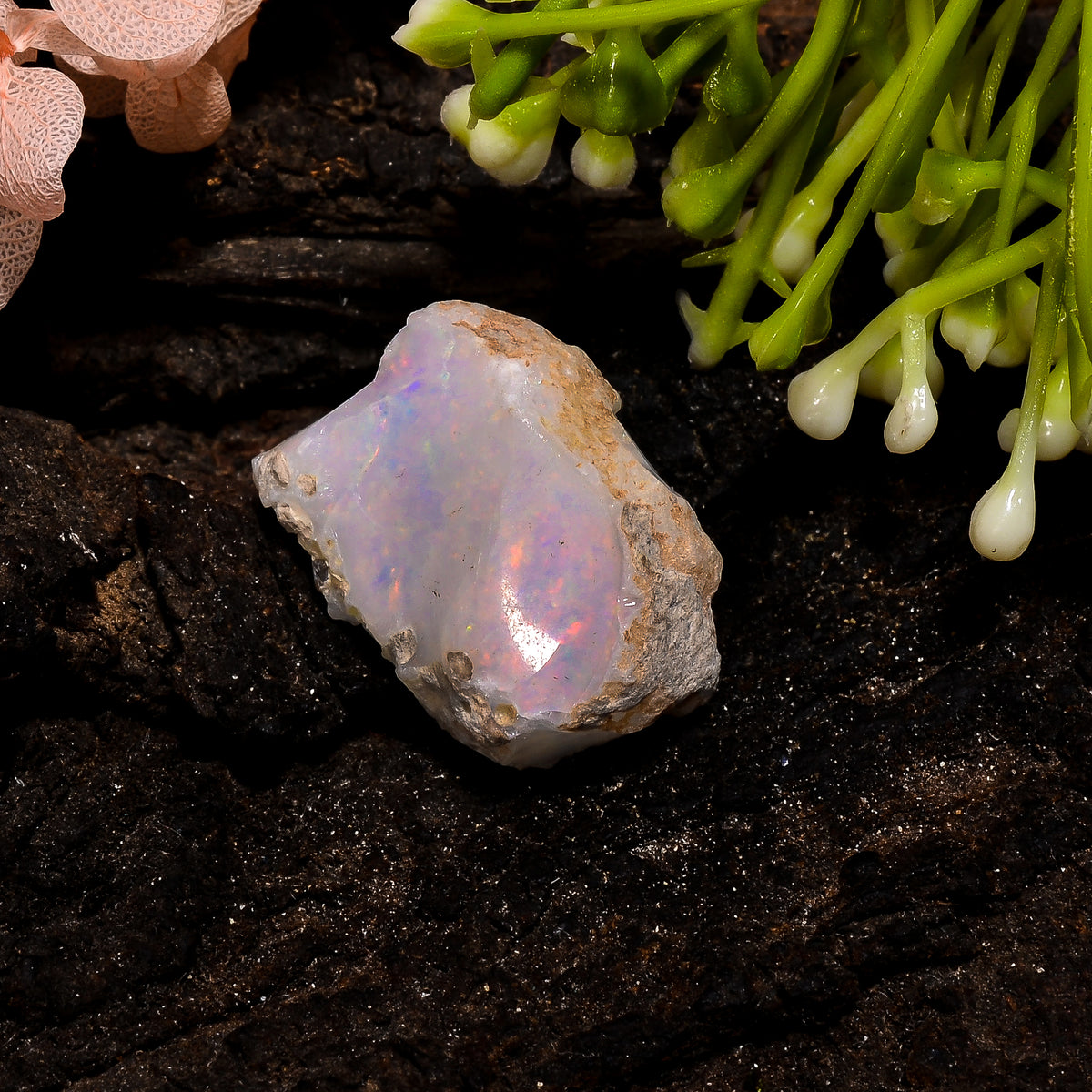 Attractive Top Grade Quality 100% Natural Welo Fire Ethiopian Opal Rough Loose Gemstone For Making Jewelry 21X16X10 MM 17.5 Cts. KR13-52 Sunkarton