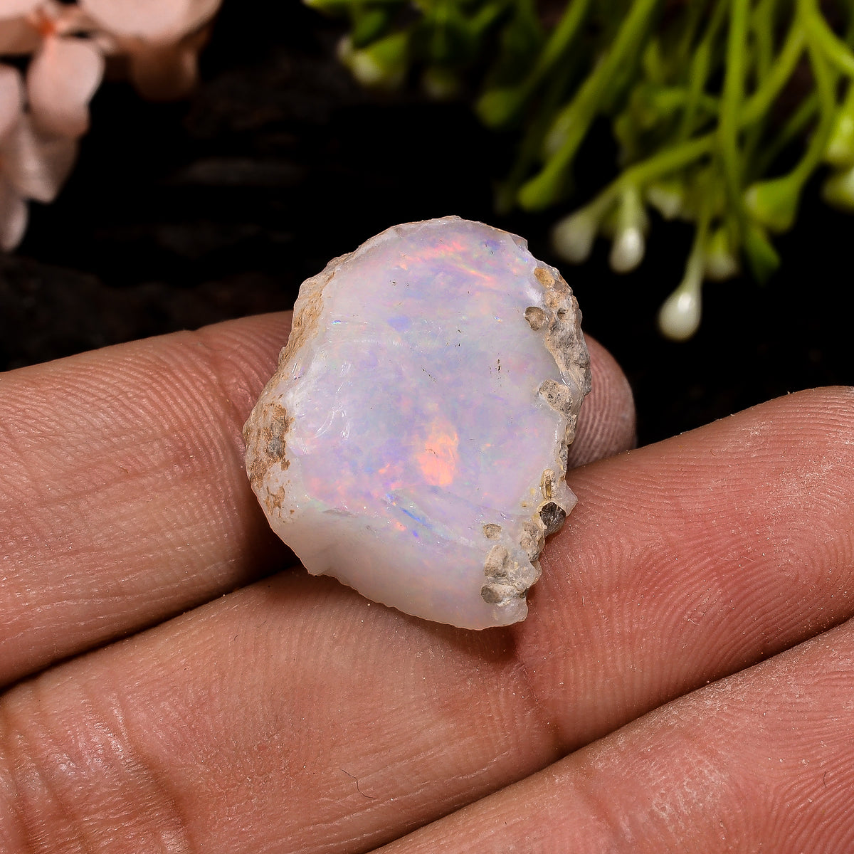 Attractive Top Grade Quality 100% Natural Welo Fire Ethiopian Opal Rough Loose Gemstone For Making Jewelry 21X16X10 MM 17.5 Cts. KR13-52 Sunkarton