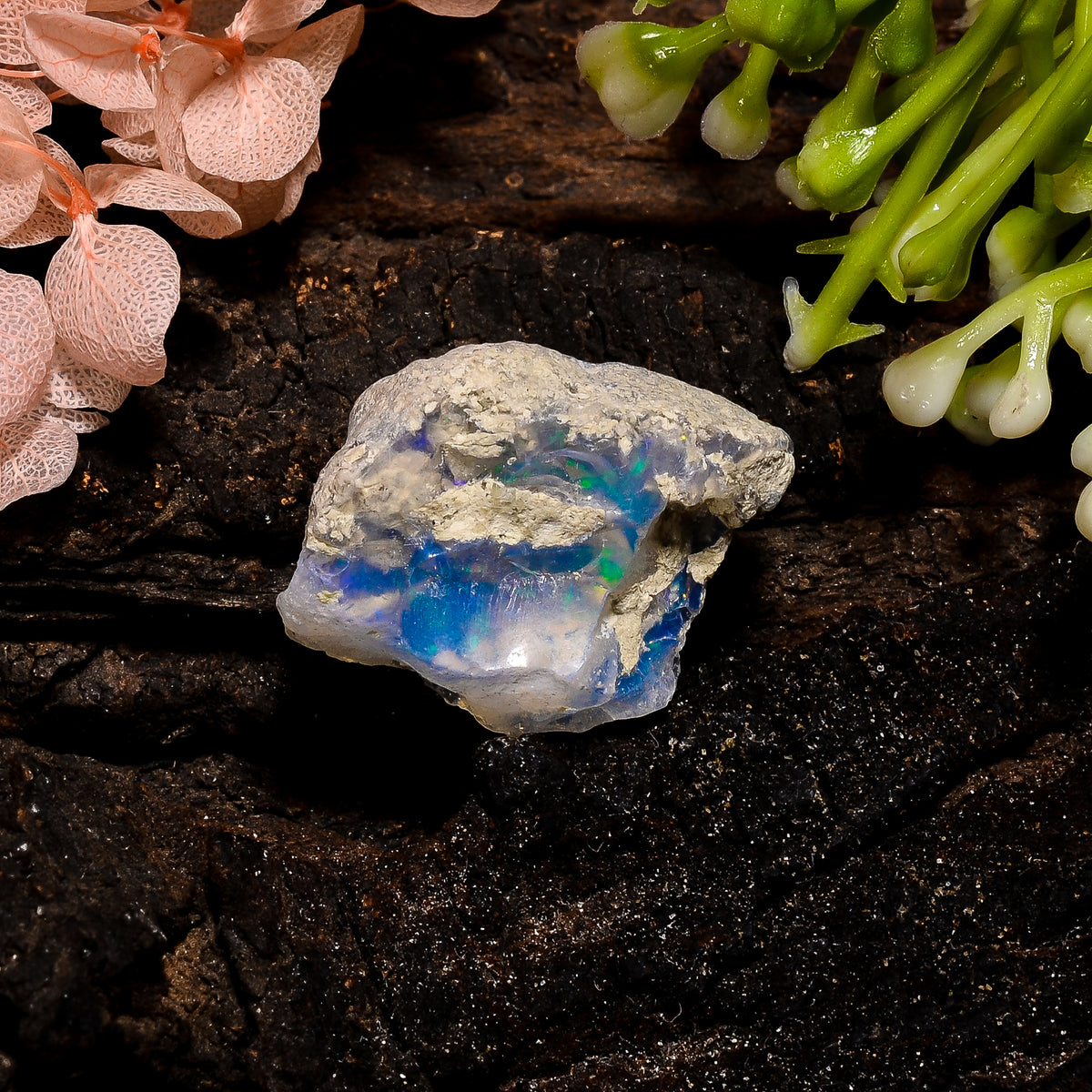 Dazzling Top Grade Quality 100% Natural Welo Fire Ethiopian Opal Fancy Rough Loose Gemstone For Making Jewelry 23X17X11 MM 12 Cts. KR13-56 Sunkarton