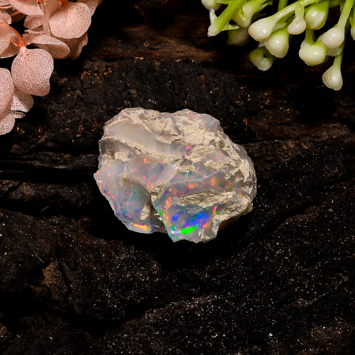 Exclusive Top Grade Quality 100% Natural Welo Fire Ethiopian Opal Rough Loose Gemstone For Making Jewelry 25X19X11 MM 22.5 Cts. KR13-58 Sunkarton