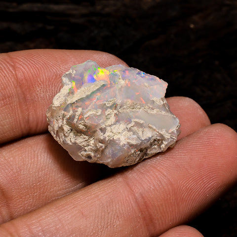 Exclusive Top Grade Quality 100% Natural Welo Fire Ethiopian Opal Rough Loose Gemstone For Making Jewelry 25X19X11 MM 22.5 Cts. KR13-58 Sunkarton