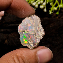 Exclusive Top Grade Quality 100% Natural Welo Fire Ethiopian Opal Rough Loose Gemstone For Making Jewelry 25X19X11 MM 22.5 Cts. KR13-58 Sunkarton