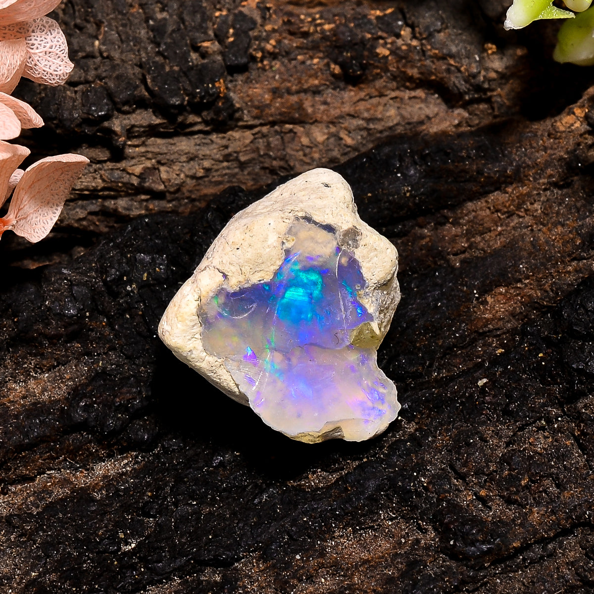 Classic Top Grade Quality 100% Natural Welo Fire Ethiopian Opal Fancy Rough Loose Gemstone For Making Jewelry 18X17X11 MM 12 Cts. KR13-5 Sunkarton