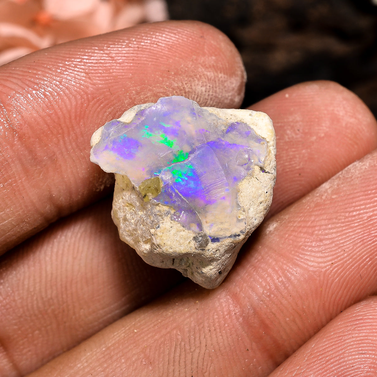 Classic Top Grade Quality 100% Natural Welo Fire Ethiopian Opal Fancy Rough Loose Gemstone For Making Jewelry 18X17X11 MM 12 Cts. KR13-5 Sunkarton