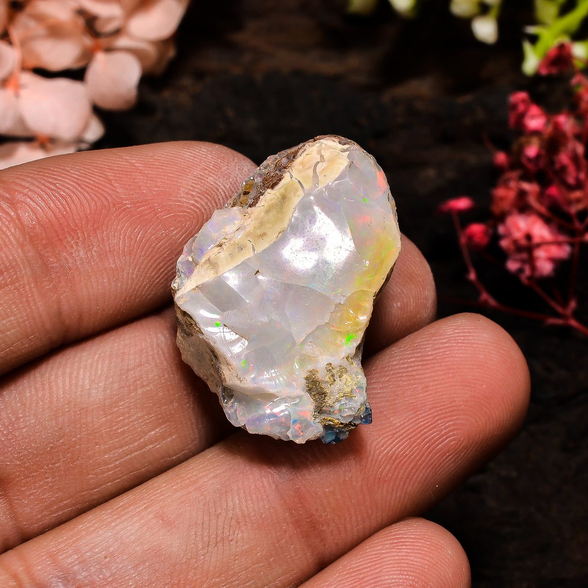 Fantastic Top Grade Quality 100% Natural Welo Fire Ethiopian Opal Fancy Rough Loose Gemstone For Making Jewelry 26X17X11 MM 26 Cts. KR13-61 Sunkarton