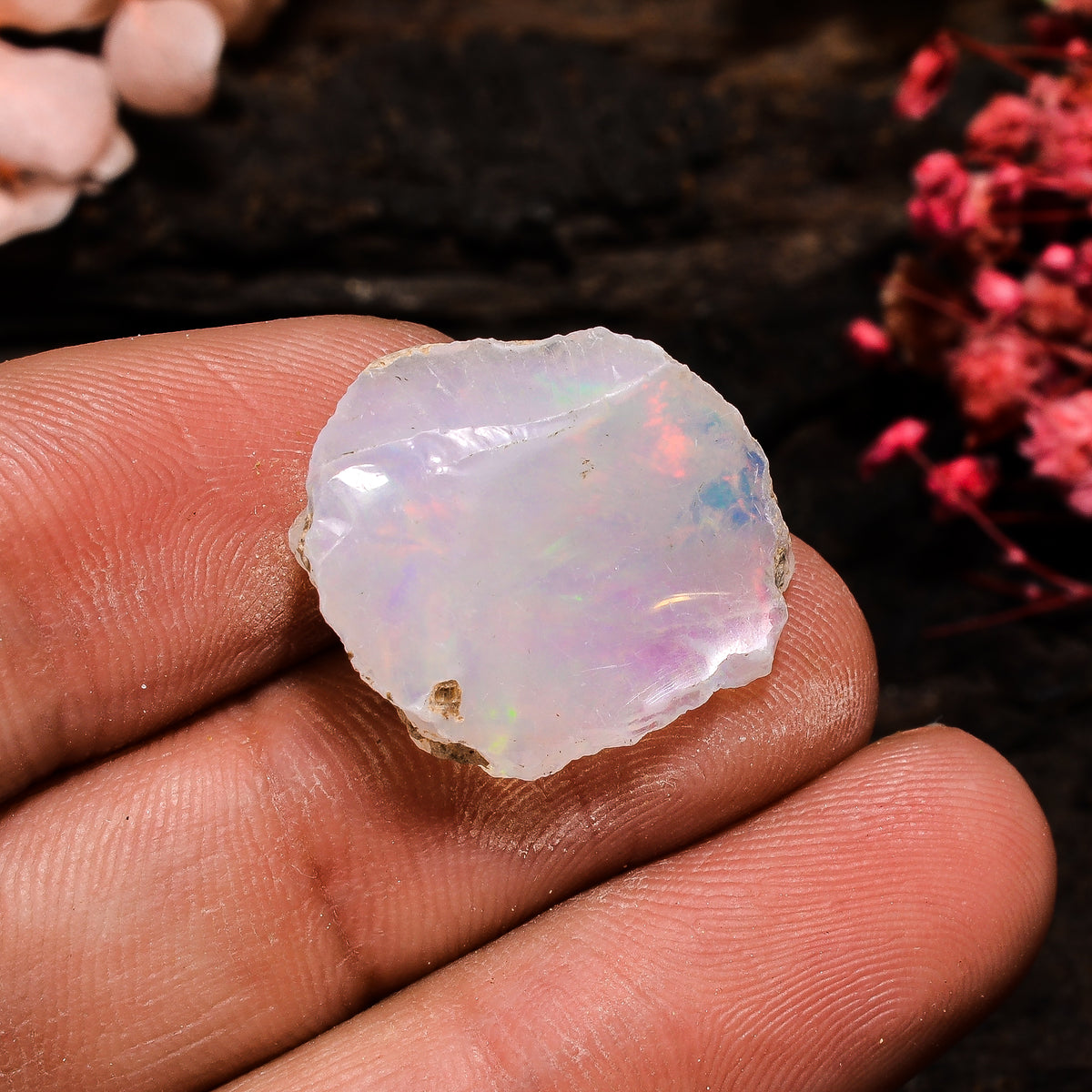 Immaculate Top Grade Quality 100% Natural Welo Fire Ethiopian Opal Fancy Rough Loose Gemstone For Making Jewelry 20X17X8 MM 11 Cts. KR13-63 Sunkarton
