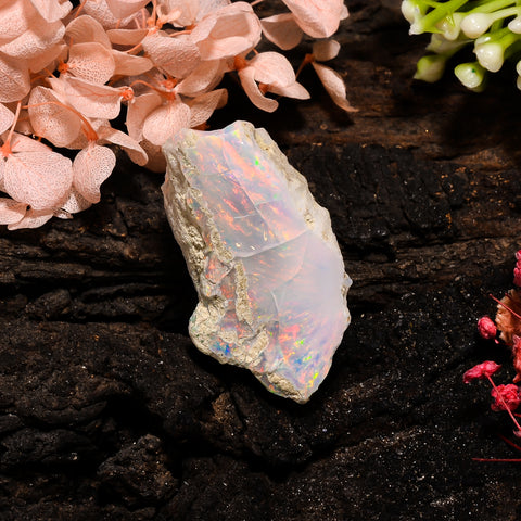 Marvellous Top Grade Quality 100% Natural Welo Fire Ethiopian Opal Fancy Rough Loose Gemstone For Making Jewelry 34X19X10 MM 41 Cts. KR13-65 Sunkarton