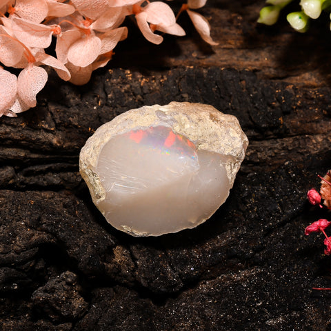 Mind Blowing Top Grade Quality 100% Natural Welo Fire Ethiopian Opal Rough Loose Gemstone For Making Jewelry 30X20X18 MM 51 Cts. KR13-66 Sunkarton