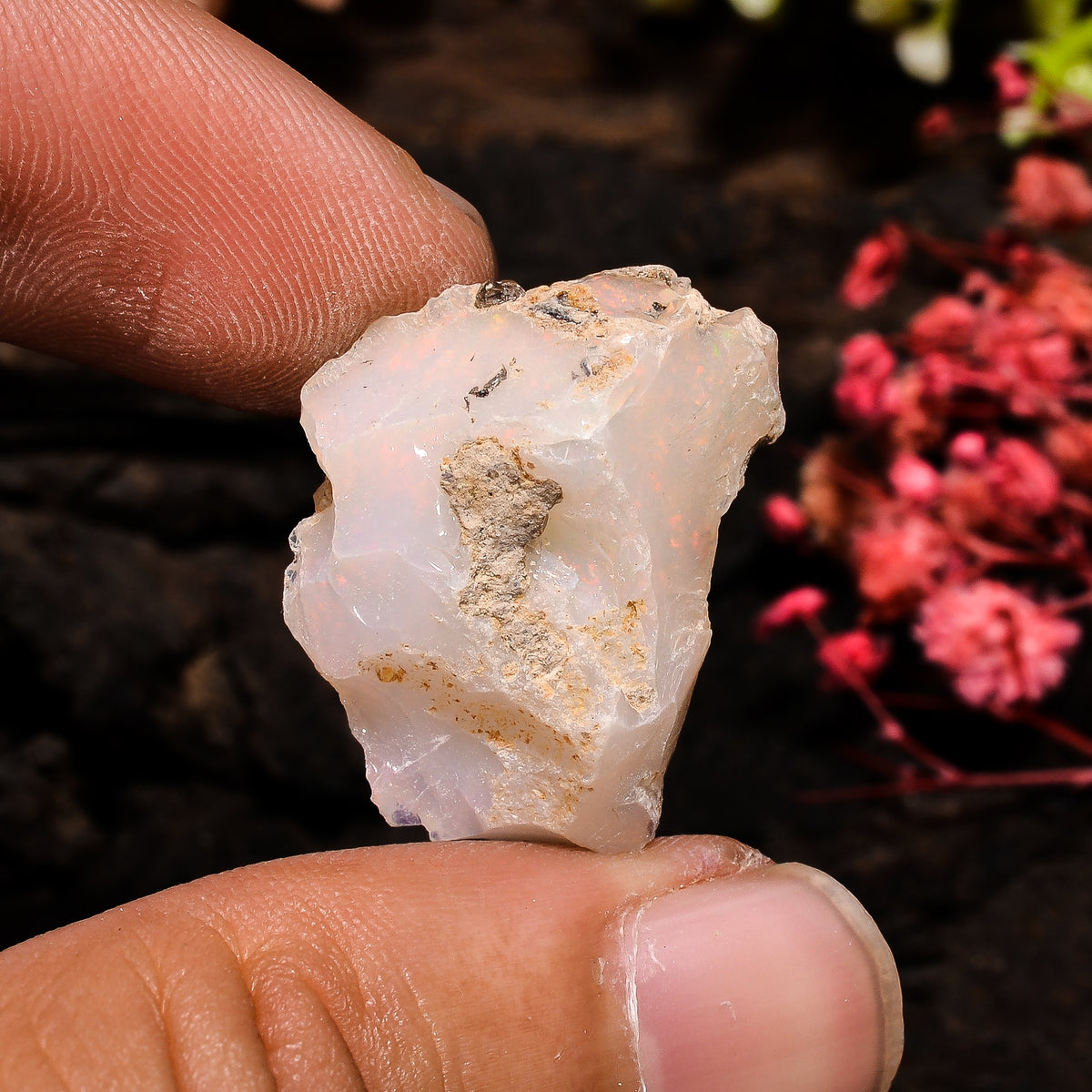 Outstanding Top Grade Quality 100% Natural Welo Fire Ethiopian Opal Rough Loose Gemstone For Making Jewelry 23X16X11 MM 18 Cts. KR13-67 Sunkarton