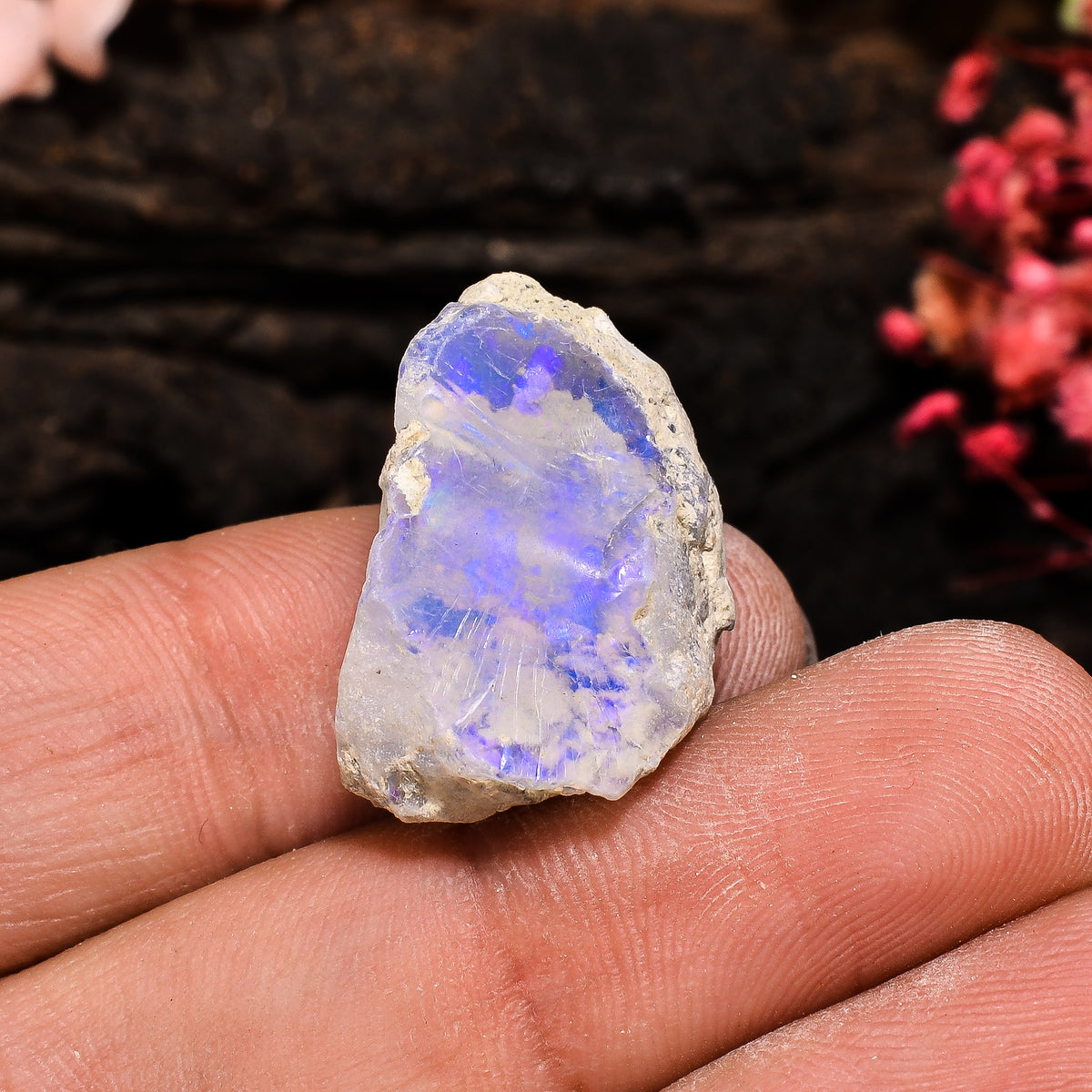 Superb Top Grade Quality 100% Natural Welo Fire Ethiopian Opal Fancy Rough Loose Gemstone For Making Jewelry 22X13X9 MM 11 Cts. KR13-69 Sunkarton