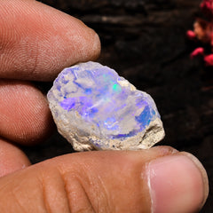 Superb Top Grade Quality 100% Natural Welo Fire Ethiopian Opal Fancy Rough Loose Gemstone For Making Jewelry 22X13X9 MM 11 Cts. KR13-69 Sunkarton